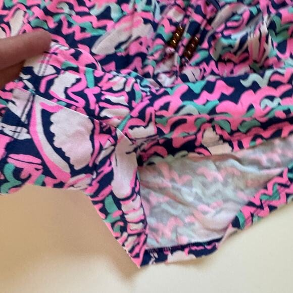 Lilly Pulitzer Tala Romper in Navy Lobstah Roll Print Medium EUC Beach Cruise - Picture 7 of 10